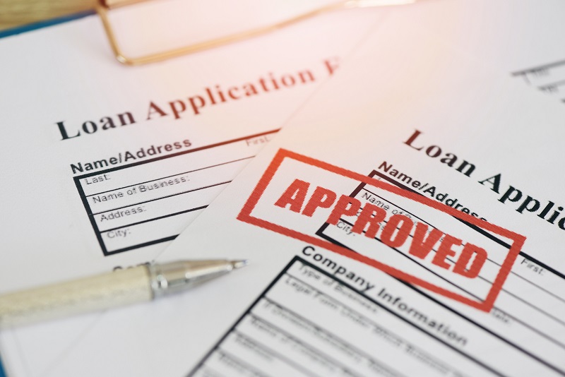 Stamp of approval on a Loan Application