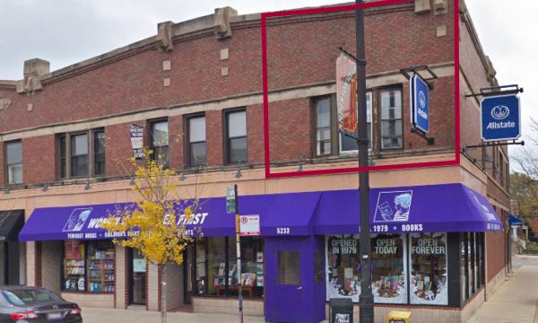 Second floor office space for lease on Clark in Andersonville