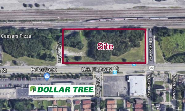 Development site on 95th St across from Dollar General in Chicago