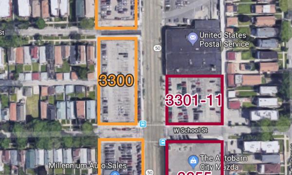 Large property including three full adjacent blocks in Chicago