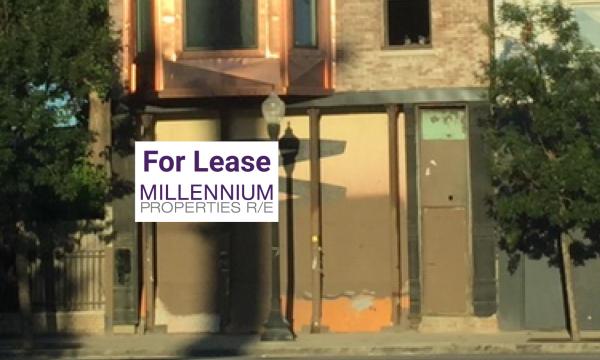 Storefront space for retail, restaurant or office use available for lease in Pilsen