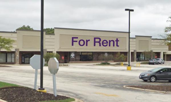 Big box anchor space in Northbrook Retail center available for rent
