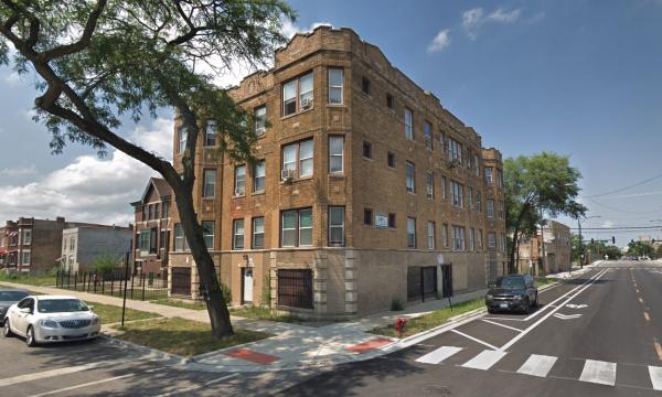 Updated apartment building in the Homan Square neighborhood of Chicago